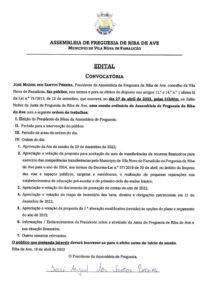 Convidamos a comunidade Ribadavense a marcar presença na Assembleia de Freguesia dia 27 de Abril